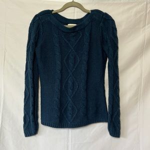 5/$50 St. John Bay Pacific blue, long sleeve, boat neck nautical sweater. Sz M